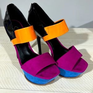 Jessica Simpson block color heels